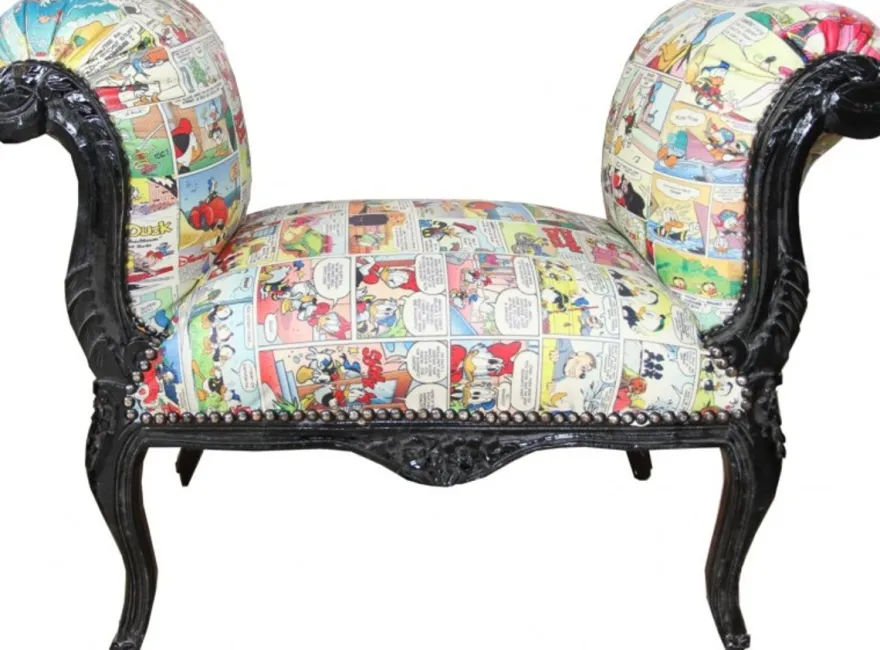 Casa Padrino Barock Schemel Hocker Comic Design Mod2 - Limited Edition