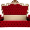Casa Padrino Barock Schlafzimmer Set - Verschiedene Farben - 1 Doppelbett mit Kopfteil & 2 Nachtkommoden - Schlafzimmer Möbel im Barockstil - Edel & Prunkvoll