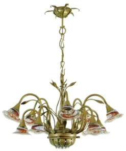 Casa Padrino Barock Schmiedeeisen Kronleuchter 10-Flammig aus Glas, Schwarz, Durchmesser 770 mm, Höhe 750-1150 mm