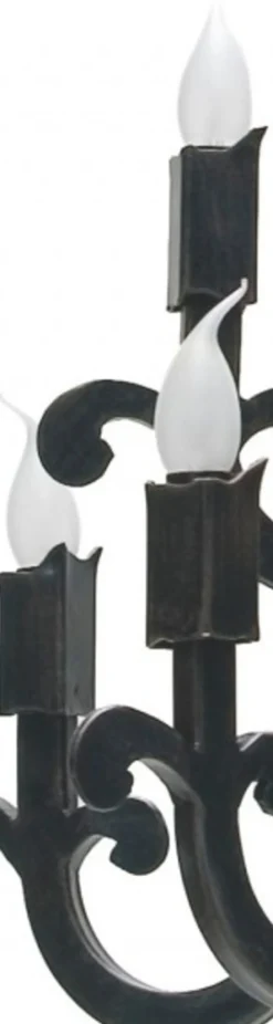 Casa Padrino Barock Schmiedeeisen Kronleuchter 10-Flammig - Hängeleuchte, Schwarz, Ø 700 mm, Länge 820-1220 mm