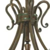 Casa Padrino Barock Schmiedeeisen Kronleuchter 6-Flammig Glas Hängeleuchte Lüster Hängelampe Deckenlampe - Burg Schloss Leuchter