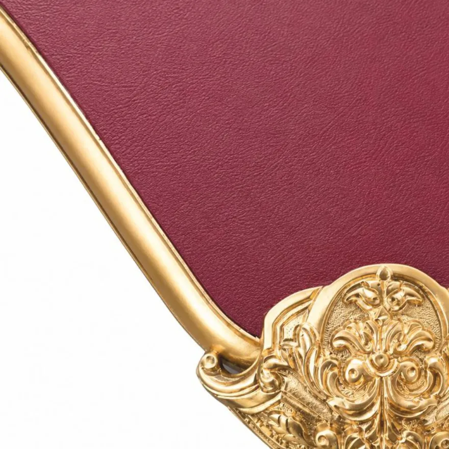 Casa Padrino Barock Schreibtisch Schwarz / Gold / Bordeauxrot 141 cm - Prunkvoller Barockstil Sekretär mit 3 Schubladen - Barock Büro Möbel