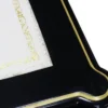 Casa Padrino Barock Schreibtisch mit 3 Schubladen Schwarz / Weiß / Gold 108 x 61 x H. 77 cm - Barock Büromöbel
