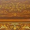 Casa Padrino Barock Schreibtisch Braun / Gold 160 x 70 x H. 80 cm - Handgefertigter Massivholz Bürotisch mit 3 Schubladen und massiven Metallapplikationen - Barock Büro Möbel