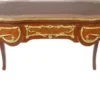 Casa Padrino Barock Schreibtisch Braun / Gold - Handgefertigter Massivholz Bürotisch mit 3 Schubladen - Büro Möbel im Barockstil
