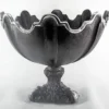 Casa Padrino Barock Schüssel Aluminium Schwarz / Silber H. 30, Durchmesser 36 cm - Antik Stil