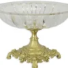 Casa Padrino Barock Schüssel Gold Ø 39,5 x H. 27 cm - Runde Obstschale im Barockstil - Barock Deko Accessoires