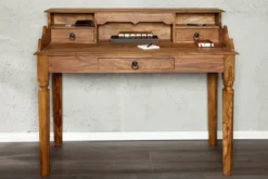 Casa Padrino Barock Sekretär mit 3 Schubladen aus edlem Sheeshamholz - Massivholz Schreibtisch Konsole - 115 x 57 x H 98 cm