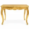 Casa Padrino Barock Sekretär mit 3 Schubladen Gold 100 cm - Barockstil Massivholz Schreibtisch - Barock Büro Möbel