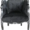 Casa Padrino Barock Sessel im Antik Stil, Grau / Silber, 79 x 78 x 94 cm