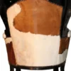Casa Padrino Barock Sessel King mit Kuhfell in Braun, 85 x 85 x H. 120 cm - Limited Edition