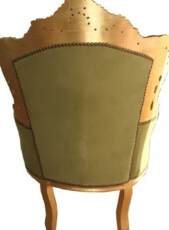 Casa Padrino Barock Sessel King Jadegrün / Gold 85 x 85 x H. 120 cm - Barock Möbel