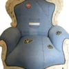 Casa Padrino Barock Sessel King im Jeans Style und Antik Creme 85 x 85 x H. 120 cm - Luxus Barock Möbel