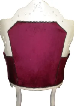Casa Padrino Barock Sessel King im Antik Stil, Bordeaux und Creme, 85 x 85 x H. 120 cm