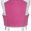 Casa Padrino Barock Sessel King Rosa / Weiß mit Bling Bling Glitzersteinen, 120 x 85 x 85 cm