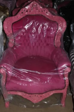 Casa Padrino Barock Sessel King Rosa/Rosa - Limited Edition Modell - 120 x 85 x 85 cm
