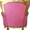 Casa Padrino Barock Sessel King im Antik Stil Pink / Gold - 120 x 85 x 85 cm