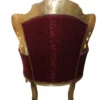 Casa Padrino Barock Sessel King in Bordeaux Musterstoff und Gold, 120 x 85 x 85 cm, Möbel im Antik Stil