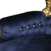 Casa Padrino Barock Sessel King im Antik Stil, Royalblau und Gold mit Glitzersteinen, 120 x 85 x 85 cm