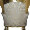 Casa Padrino Barock Sessel King Mod2 Creme Gold Muster mit Glitzersteinen 85 x 60 x H. 116 cm