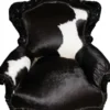 Casa Padrino Barock Sessel King Kuhfell / Schwarz - Echtes Kuhfell - Antik Stil Fell Sessel - 120 x 85 x 85 cm