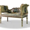 Casa Padrino Barock Sitzbank mit Muster vintage gold 110 x 45 x H. 80 cm - Luxus Sitzbank