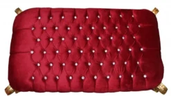 Casa Padrino Barock Sitzbank Truhe im Antik Stil, Bordeaux Rot und Gold mit Glitzersteinen, 105 x 55 x 55 cm