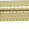 Casa Padrino Barock Sitzbank / Truhe Gold Lederoptik / Gold - Gepolsterte Massivholz Bank mit Glitzersteinen - Möbel im Barockstil