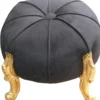 Casa Padrino Barock Sitzhocker - Rundhocker- Schwarz / Gold - Barock Möbel