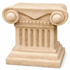 Casa Padrino Barock Sockel Beige H. 23 cm - Barock Garten Deko Accessoires