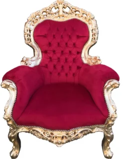 Casa Padrino Barock Sofa Garnitur Bordeaux/Gold + 2 Sessel - Wohnzimmer Barock - Limited Edition