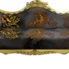 Casa Padrino Barock Sofa mit Muster Grau / Gold - Handgefertigtes Wohnzimmer Sofa im Barockstil - Barock Wohnzimmer Möbel