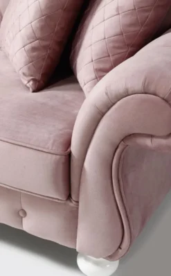 Casa Padrino Barock Sofa Rosa / Weiß 225 x 83 x H. 92 cm - Wohnzimmer Sofa im Barockstil - Barock Möbel