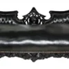 Casa Padrino Barock Sofa Vampire Schwarz/Schwarz - Luxuriöse Lounge Couch - 200 x 75 x 82 cm