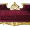 Casa Padrino Barock Sofa Vampire Bordeaux Gold, 200 x 75 x 82 cm, handgefertigtes Luxussofa im Antikstil