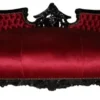 Casa Padrino Barock Sofa Vampire Bordeaux / Schwarz, Breite 200 cm, Höhe 82 cm, Tiefe 75 cm, Sitzhöhe 45 cm