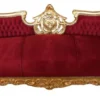 Casa Padrino Barock Sofa Vampire Bordeaux Gold - Luxuriöses Antik Stil Replikat - Breite 200 cm