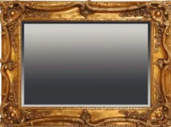 Casa Padrino Barock Spiegel Antik Gold 118 x H. 88 cm - Rechteckiger Wandspiegel im Barockstil - Prunkvoller Antik Stil Garderoben Spiegel - Barock Interior - Handgefertigte Barock Möbel