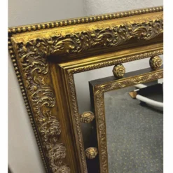 Casa Padrino Barock Spiegel Antik Gold H. 87 cm - Barockstil Möbel