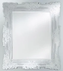 Casa Padrino Barock Spiegel Antik Weiß 106 x H. 125 cm - Edel & Prunkvoll