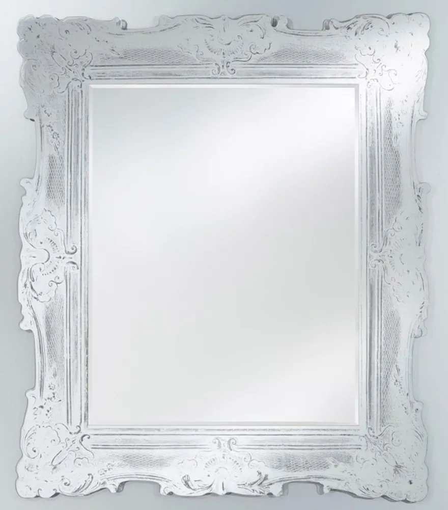 Casa Padrino Barock Spiegel Antik Weiß 106 x H. 125 cm - Edel & Prunkvoll