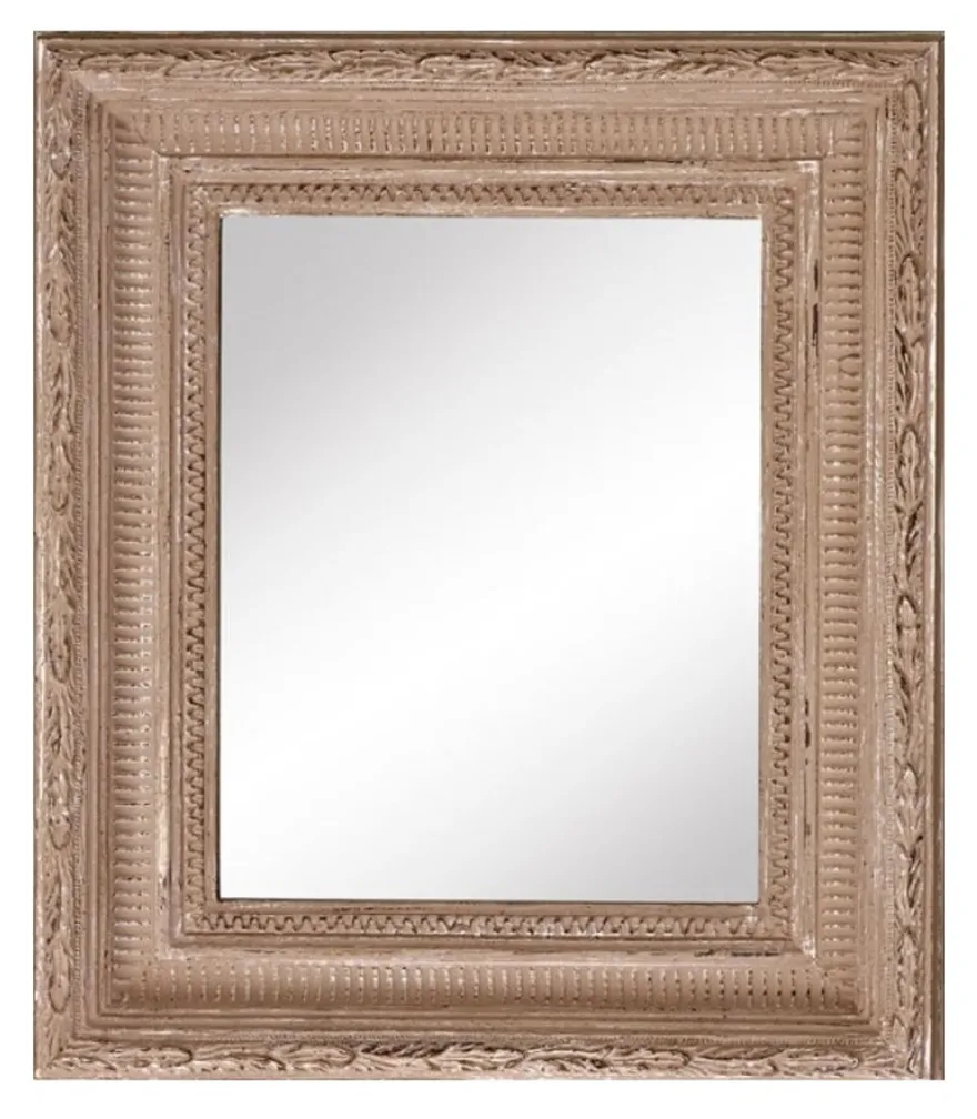 Casa Padrino Barock Spiegel Beige 32 x H. 37 cm - Wohnzimmer Accessoires im Barockstil