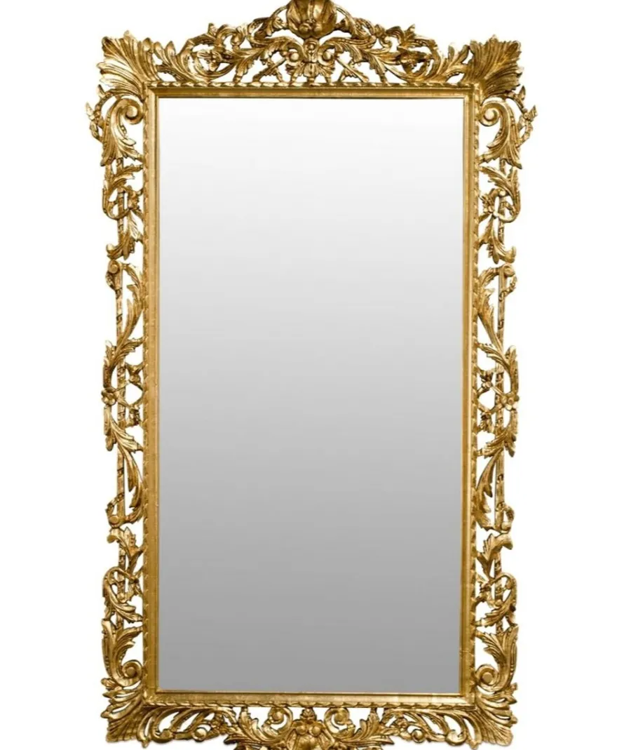 Casa Padrino Barock Spiegel Gold 110 x H. 195 cm - Antik Stil Wandspiegel