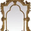 Casa Padrino Barock Spiegel Gold / Schwarz 101 x H. 138,5 cm - Prunkvoller Wandspiegel im Barockstil