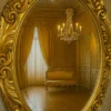 Casa Padrino Barock Spiegel Gold H. 90 cm - Barockstil Möbel