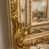 Casa Padrino Barock Spiegel Gold / Cremeweiß - Handgefertigter Barockstil Wandspiegel mit eleganten Verzierungen und dekorativen Engelsfiguren - Barock Möbel - Edel & Prunkvoll