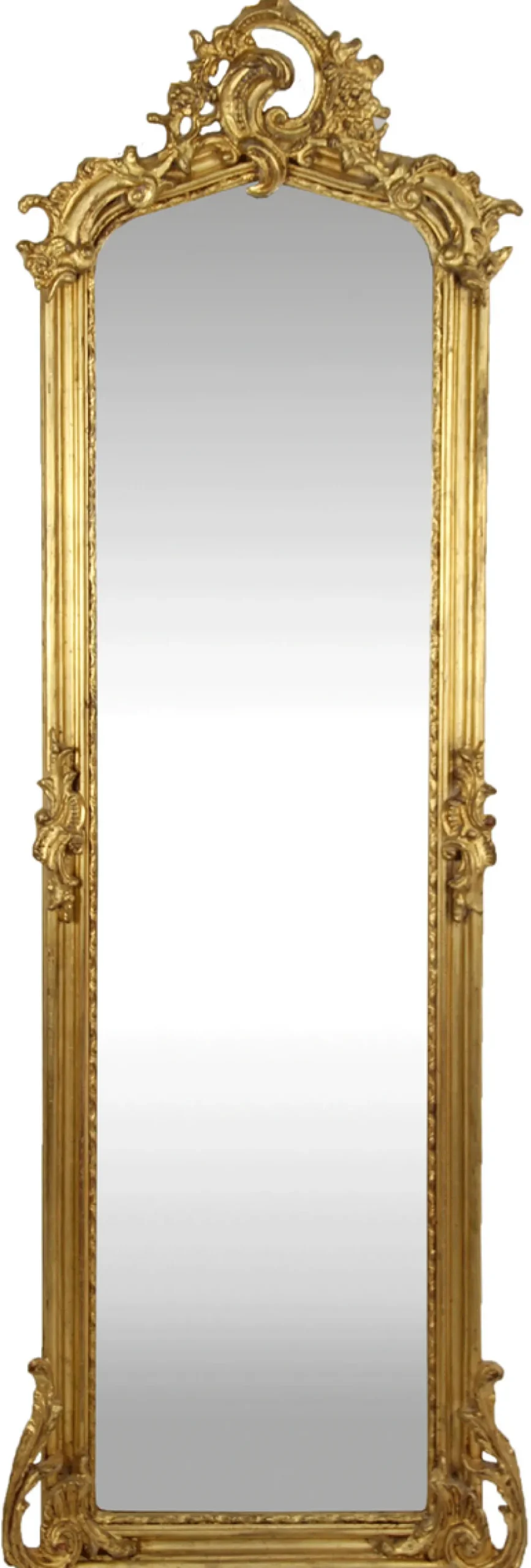 Casa Padrino Barock Spiegel Gold 55 x H. 175 cm - Antik Stil Wandspiegel - Barock Möbel