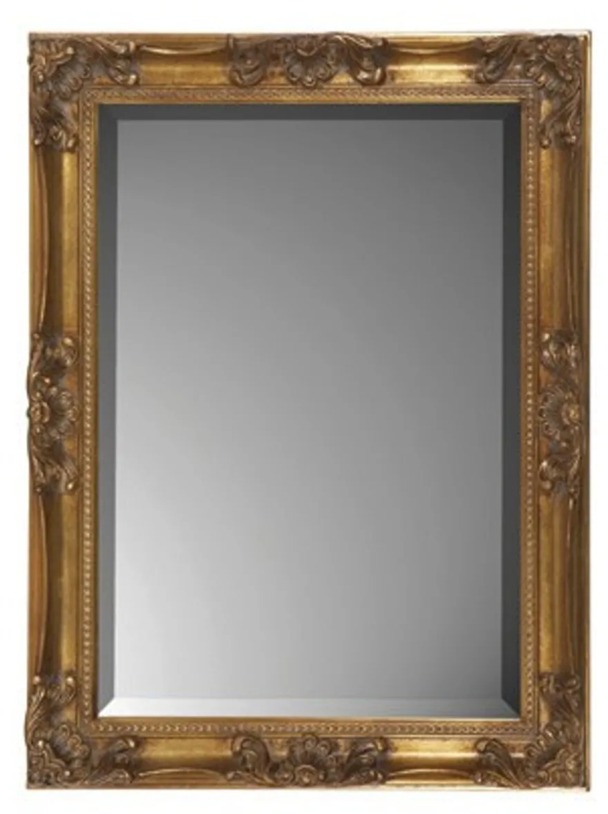 Casa Padrino Barock Spiegel Gold Rechteckiger Wandspiegel 62 x 82 cm
