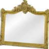 Casa Padrino Barock Spiegel Gold 111 x H. 103 cm - Garderoben Spiegel - Wohnzimmer Spiegel - Prunkvoller Wandspiegel im Barockstil