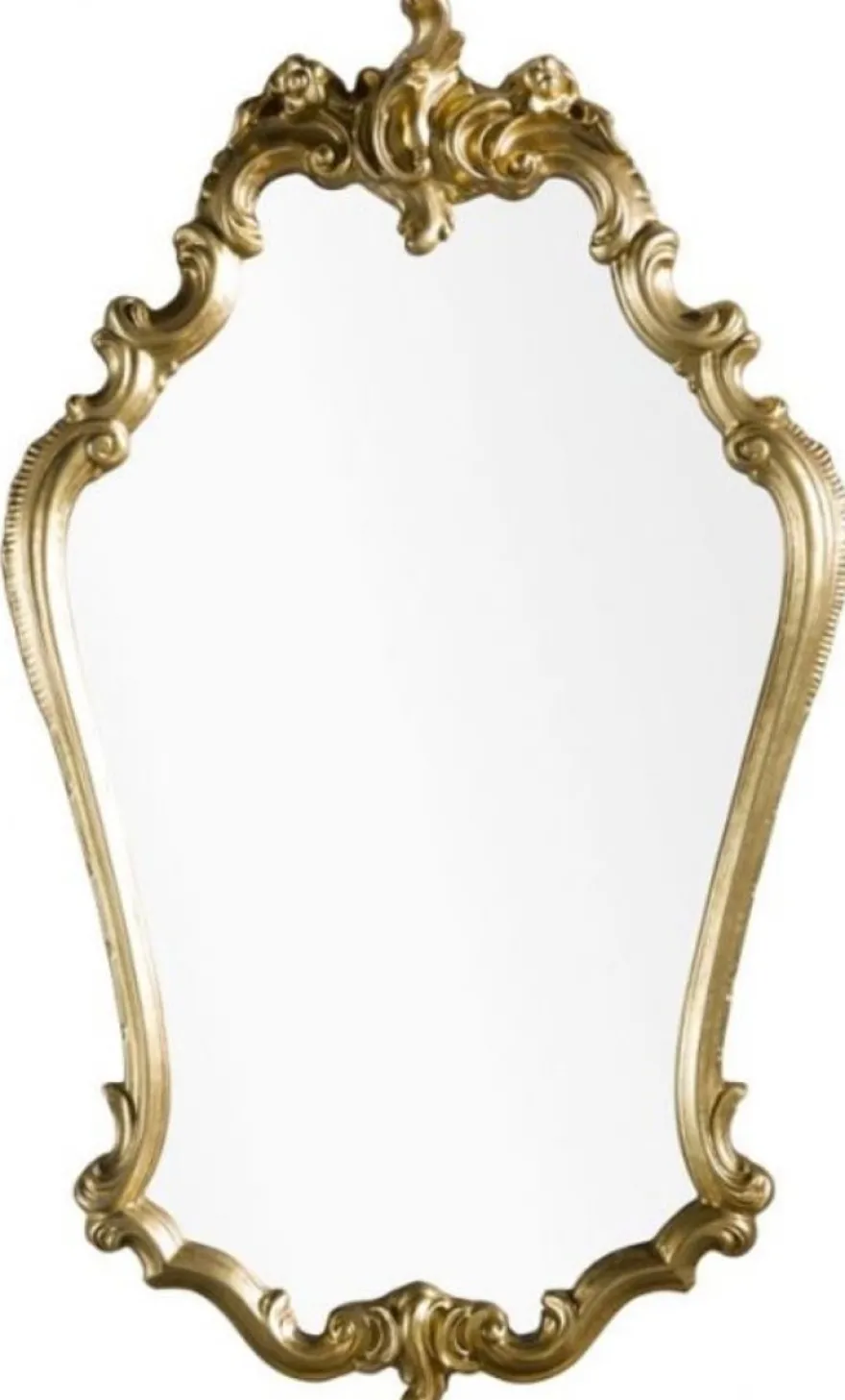 Casa Padrino Barock Spiegel Gold 57 x 5 x H. 95 cm - Prunkvoller Wandspiegel im Barockstil - Garderoben Spiegel - Wohnzimmer Spiegel - Barock Möbel